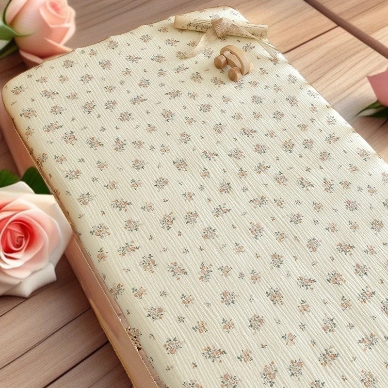 Bluejw All-Season Pure Cotton Double-Layer Gauze Class a Mattress Protector Sheet for Infant, Kindergarten Splicing Bed Mattress Cover - Image 5